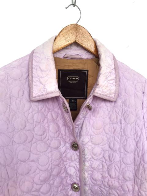 Other Designers SICK🔥Coach Monogram Polyester Purple Bomber Jacket