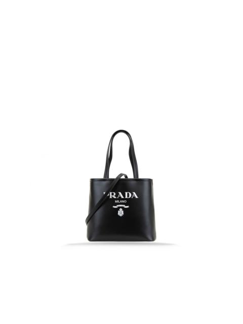 Prada Logo Leather Tote Bag Women