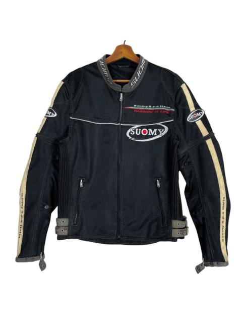 Other Designers Vintage Suomy Jacket Bike Rider Black Full Zipper Jacket