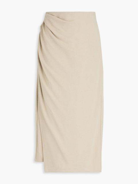 Other Designers Draped knitted midi skirt