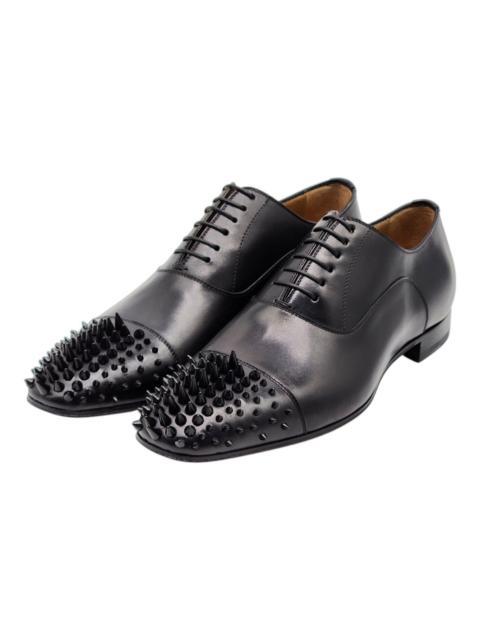Christian Louboutin Spiked Gregossic Leather Oxford Shoes - Black EU 40 / US 7