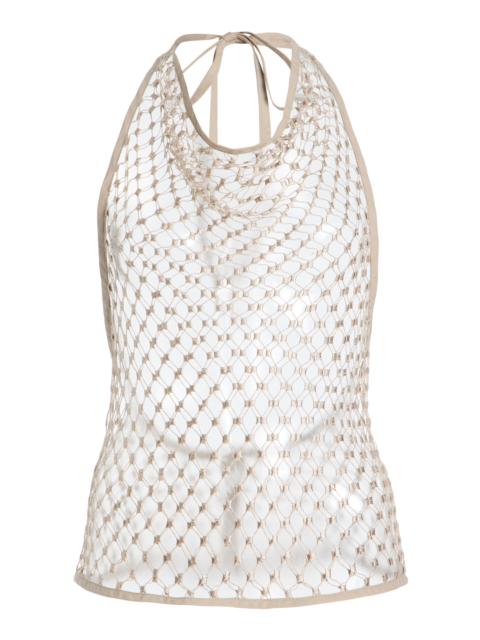 Lemaire Fishnet Halter Top neutral