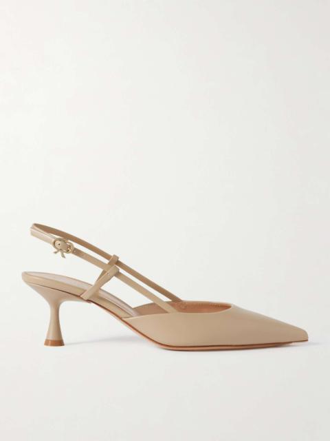Ascent 55 leather slingback pumps Beige
