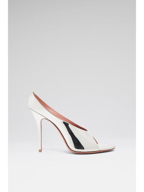 Amina Muaddi ANOK SLIPPER 105 SILVER MIRROR