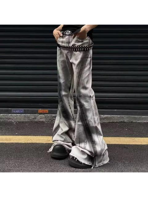 Other Designers Y2k Washed Gradient Hombre Loose Flared Jeans Trousers
