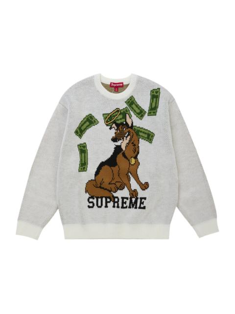 Supreme Supreme All Dogs Go To Heaven Sweater White