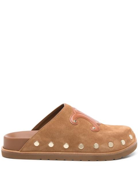 CELINE Celine Women Pitea Suede Leather Slippers