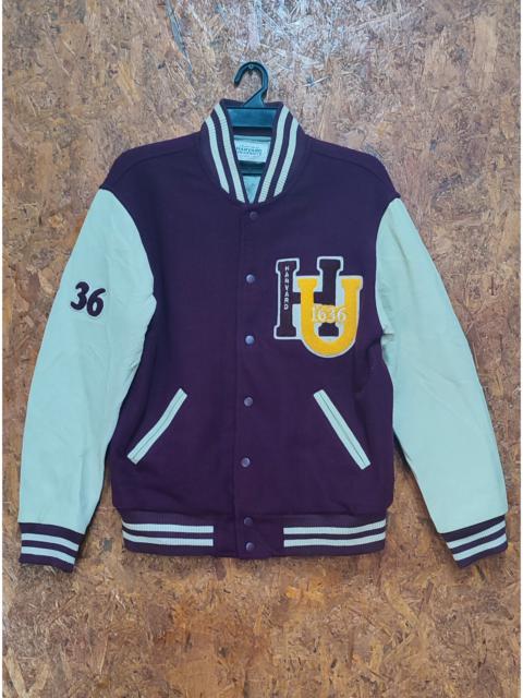 Other Designers Japanese Brand - Havard University Varsity Jacket Wool Leather Sleeve