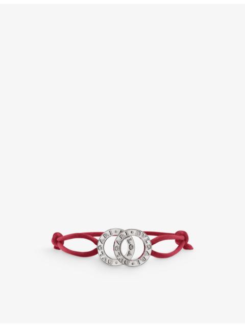 BVLGARI BVLGARI BVLGARI sterling silver and fabric bracelet