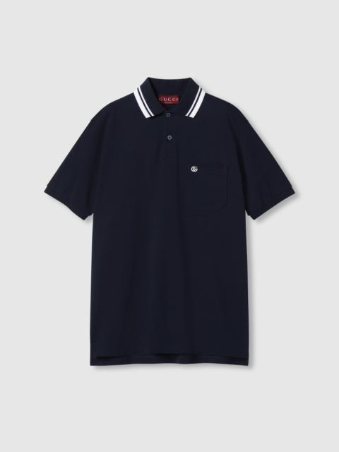 GUCCI Cotton polo shirt with embroidery