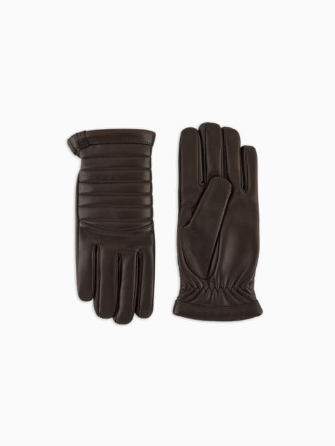 GIORGIO ARMANI Nappa-leather gloves