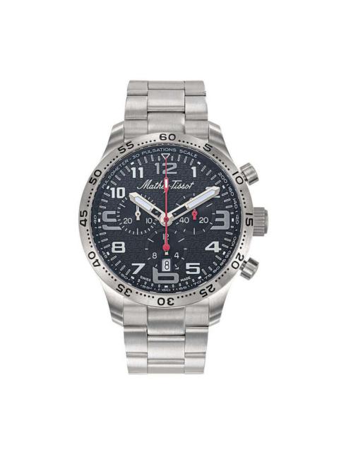 Other Designers Mathey-Tissot Type 21 Titanium Chronograph Quartz Black Dial Men's Watch H1821CHT1