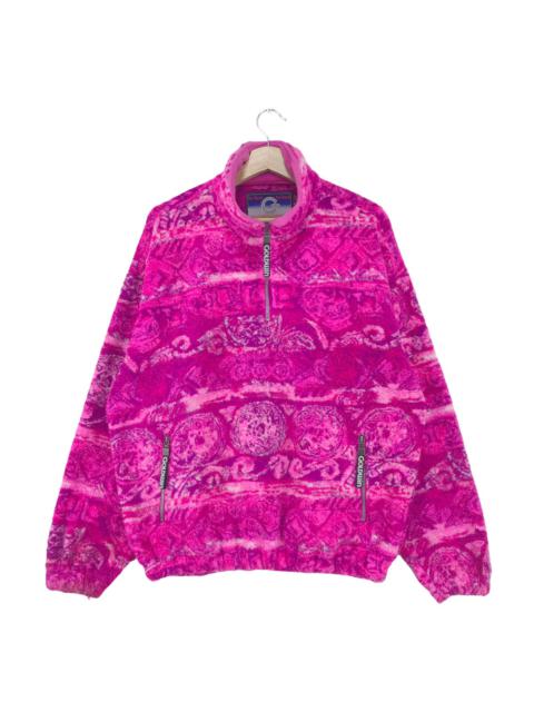 Vintage - Goldwin Pink Floral Fleece Half Zip