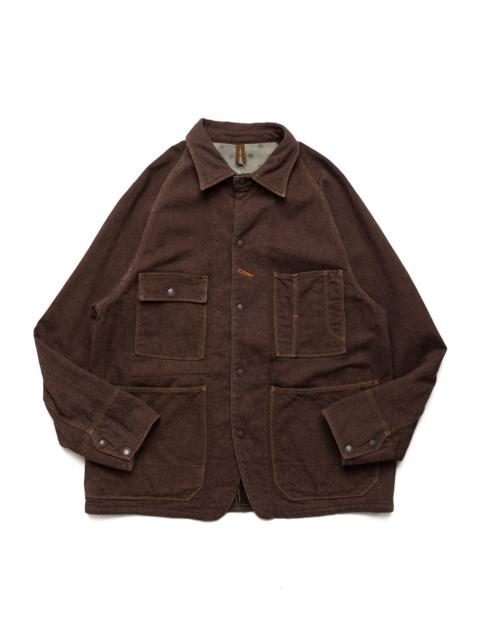 Kapital Twill Aging Wool CACTUS Coverall - Brown
