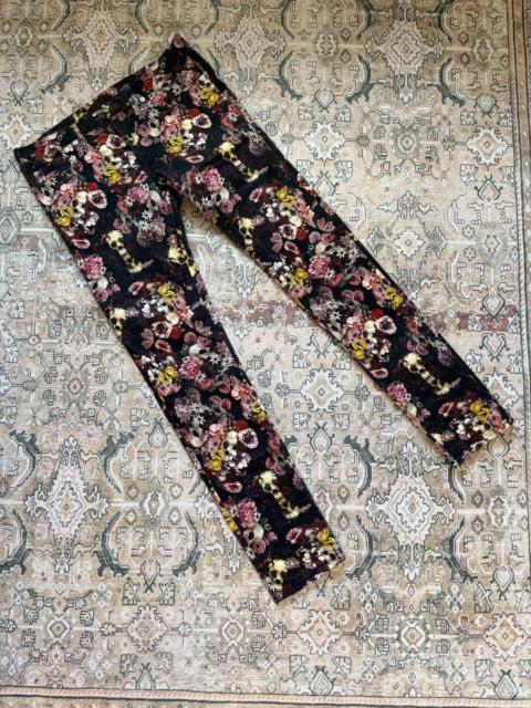 Dior Dior Homme Black Floral Skull Skinny Jeans