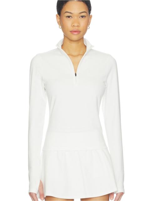 SPLITS59 Stevie Active Rib Half Zip Waist Length Top