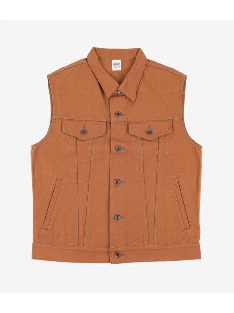 Iron Heart 17OZ DUCK MODIFIED TYPE III VEST - BROWN IH-2526V