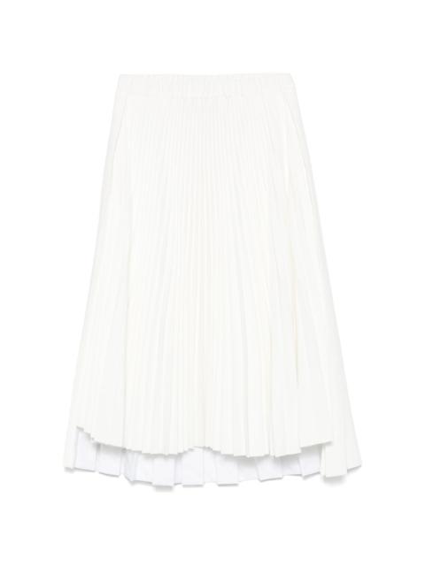 pleated midi skirt