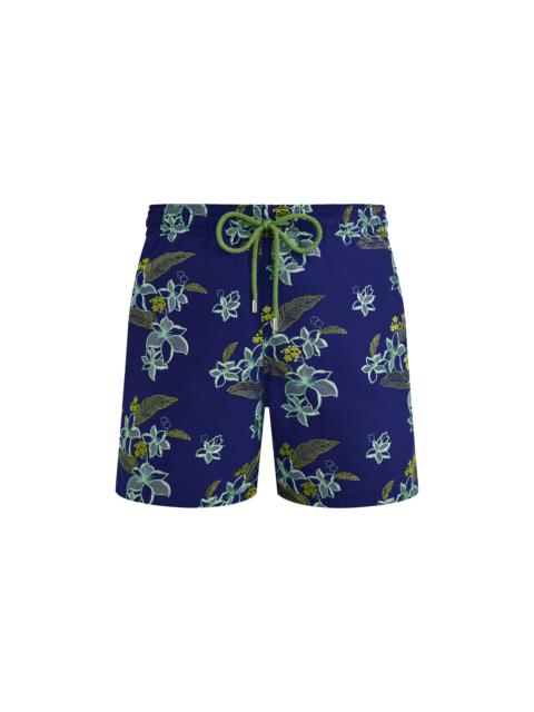 Vilebrequin Men Swim Trunks Embroidered Flowers Power - Limited Edition