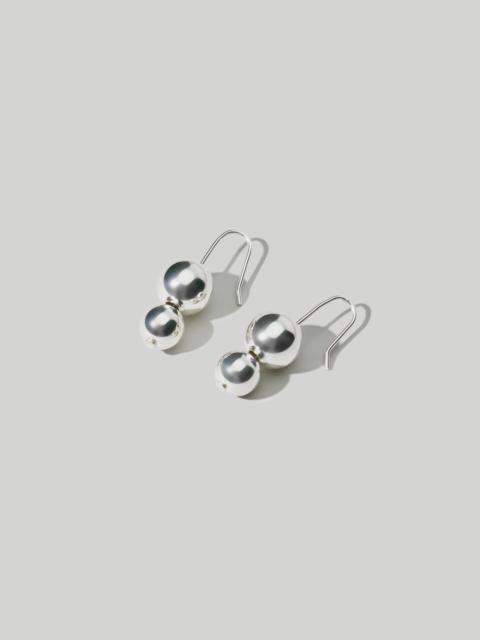 Madewell Maslo Jewelry Double Orb Silver Earrings