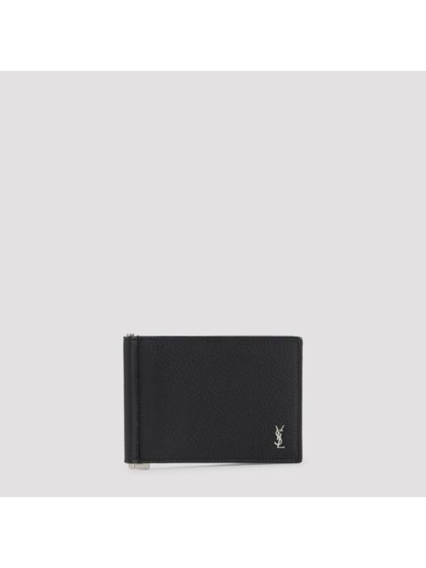 SAINT LAURENT SAINT LAURENT Tiny Cassandre Black Wallet New & Authentic