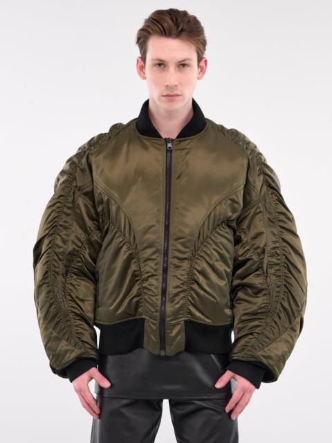 MUGLER Satin Bomber Jacket