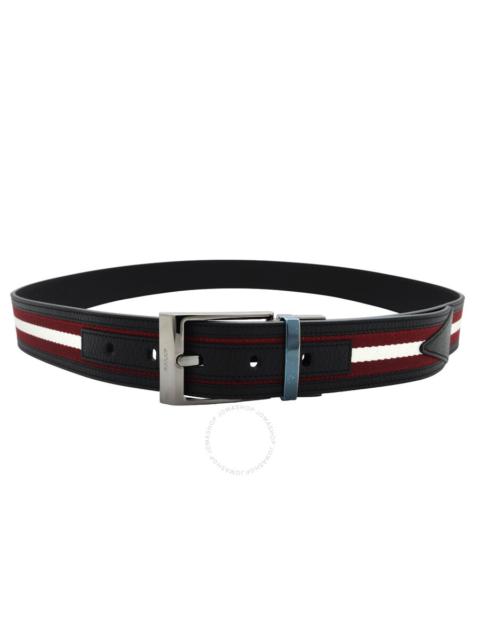 Other Designers Bally Striped Reversible Leather Belt