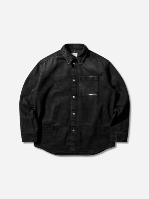 OAMC Men's Dyed Denim Shirt Black