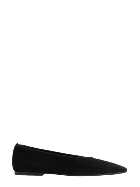 Totême Toteme Women Minimalist Black Suede Ballet Flats