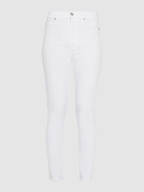 7 For All Mankind Slim Illusion High Waist Ankle Skinny in Luxe White