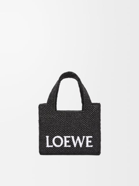 Loewe Mini LOEWE Font Tote in raffia