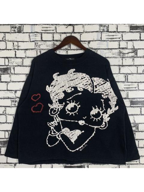 Other Designers Vintage - Betty Boop Big Print Longsleeve Betty Boop Sweatshirt