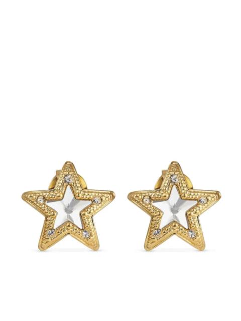 JIMMY CHOO Jimmy Choo Women Gold-Finish Metal Jc Star Stud Earrings With Swarovski Crystals