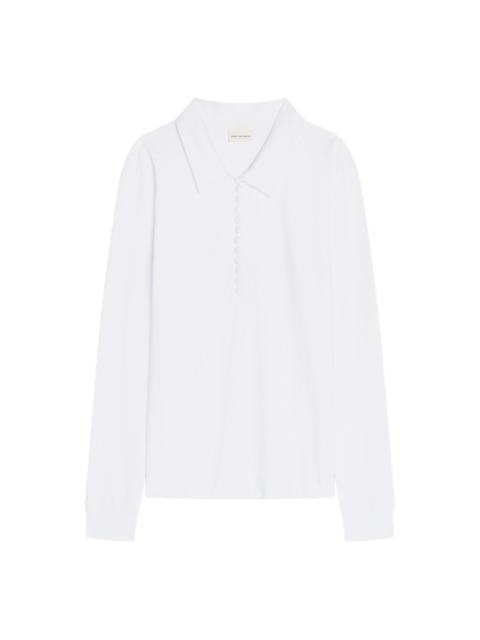 Dries Van Noten long-sleeve button polo top