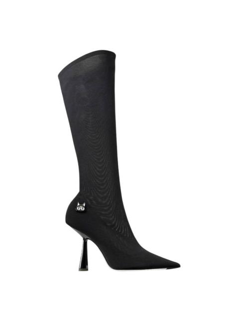 JIMMY CHOO Jimmy Choo Luna 100 Stretch Mesh Boots