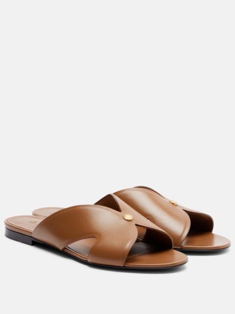 Loro Piana Vera leather slides