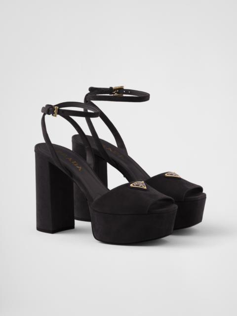 Prada Suede platform sandals