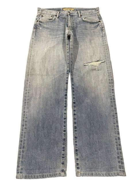 Other Designers Japanese Brand - Vintage Japanese Uniqlo Blue Wash Style Distress Baggy Jeans