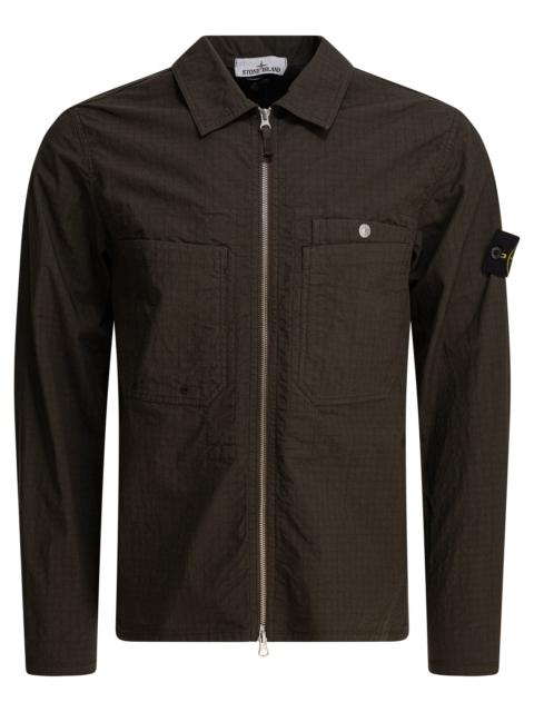 Stone Island Organic Cotton Ripstot Stretch Overshirt