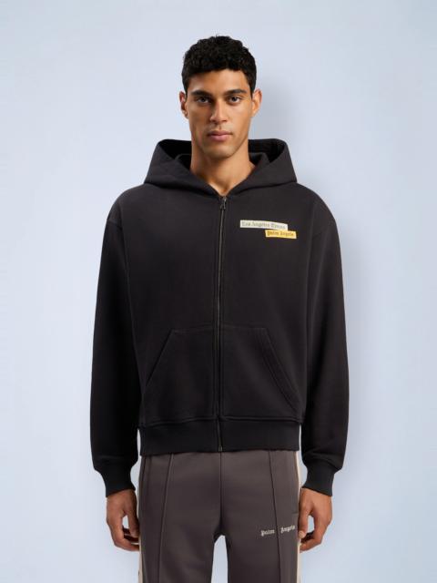 Palm Angels PaxLaTimes News Zip Hooded Sweatshirt