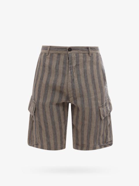 ORIGINAL VINTAGE - Original Vintage Linen Striped Bermuda Shorts
