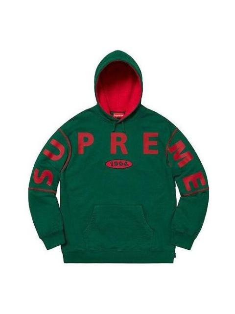 Supreme FW19 Week 1 Spread Logo Hooded Sweatshirt 'Green' SUP-FW19-040