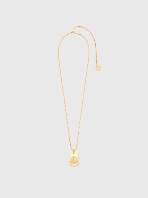 maje Zodiac sign plaque necklace