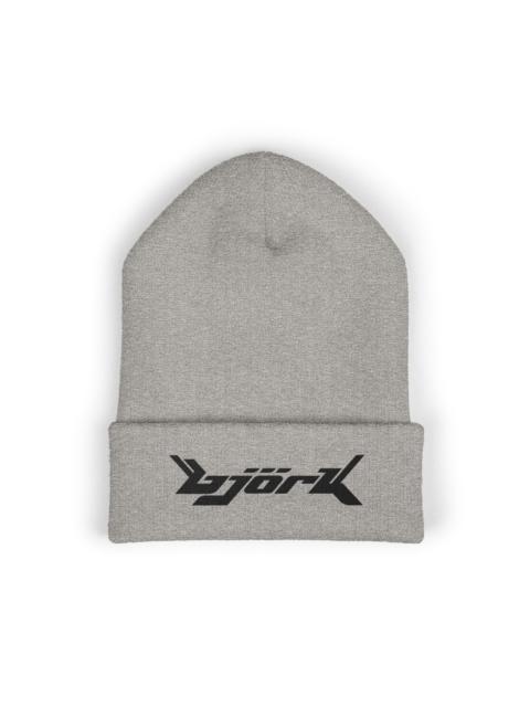 Other Designers Vintage Style BJORK Promo Music Tour Grey Embroidered Beanie Hat Yupoong