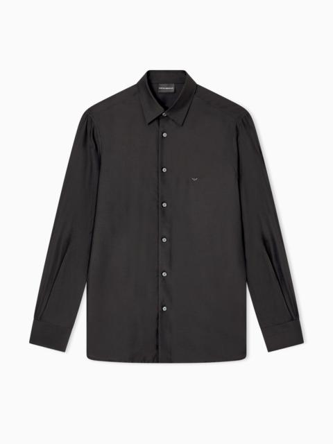 EMPORIO ARMANI SILK-BLEND MODAL SHIRT