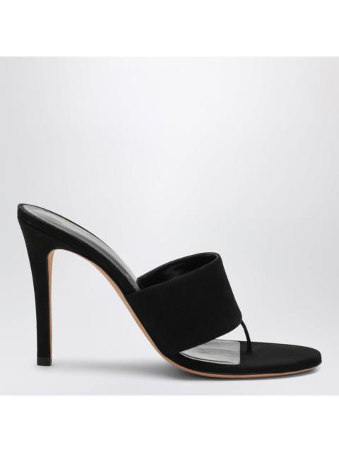 JUDE Jude Black Nubuck Leather Thong Sandals Women