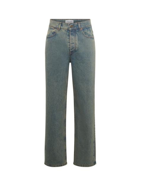 Marine Serre Moon Laser Denim Baggy Jeans