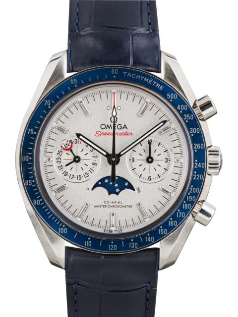 OMEGA Omega Speedmaster Moonphase Platinum on Leather Strap