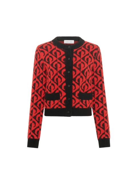 Marine Serre MOON LOZENGE KNIT CARDIGAN