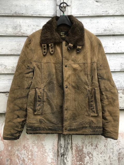Other Designers Vintage - Distressed 70s Silton WeatherProof Coated Sherpa Jacket